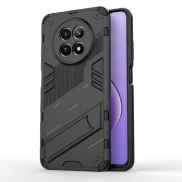 Realme 12 5G Global Punk Armor Phone Case with Holder (Black) - 1