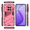 Realme 12 5G Punk Armor Phone Case with Holder - Light Red - 3