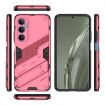 Realme C65 4G Global Punk Armor Phone Case with Holder - Light Red - 3