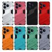Realme C63 4G Global Punk Armor Phone Case with Holder - Red - 7