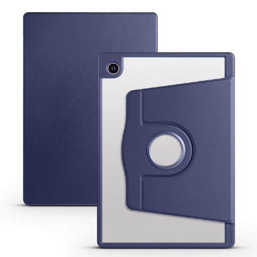 Samsung Galaxy Tab A8 Dark Blue 360 Rotation Leather Case - 1