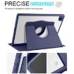 Samsung Galaxy Tab A8 Dark Blue 360 Rotation Leather Case - 4