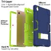 Samsung Galaxy Tab A8 Silicone Hybrid Case with Holder - Navy/Yellow/Green - 4