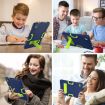 Samsung Galaxy Tab A8 Silicone Hybrid Case with Holder - Navy/Yellow/Green - 7