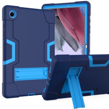 Samsung Galaxy Tab A8 Navy Blue Robot Silicone Hybrid Case with Holder - 1