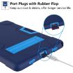 Samsung Galaxy Tab A8 Navy Blue Robot Silicone Hybrid Case with Holder - 5