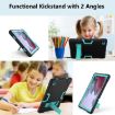 Samsung Galaxy Tab A8 Black Mint Green Robot Silicone Case with Holder - 6