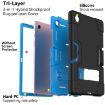 Samsung Galaxy Tab A8 Black Blue Robot Silicone Hybrid Case with Holder - 4