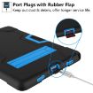 Samsung Galaxy Tab A8 Black Blue Robot Silicone Hybrid Case with Holder - 5