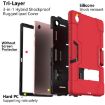 Samsung Galaxy Tab A8 Red Black Robot Silicone Hybrid Case with Holder - 4