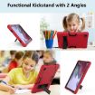 Samsung Galaxy Tab A8 Red Black Robot Silicone Hybrid Case with Holder - 6