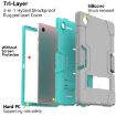 Samsung Galaxy Tab A8 Grey Mint Green Silicone Hybrid Case with Holder - 4