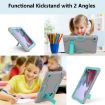 Samsung Galaxy Tab A8 Grey Mint Green Silicone Hybrid Case with Holder - 6