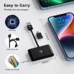 USB & USB-C Wired to Wireless CarPlay Adapter for iPhone - Black - 5