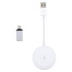 USB & USB-C Wired to Wireless CarPlay Adapter for iPhone - White - 2