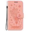 Tecno Camon 40 Pink Butterfly Rose Embossed Leather Phone Case - 3