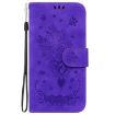 Tecno Camon 40 Pro 4G Purple Butterfly Rose Leather Phone Case - 3