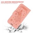 Tecno Camon 40 Pro 4G Pink Butterfly Rose Embossed Leather Case - 7