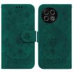 Tecno Spark 30 Pro Green Butterfly Rose Embossed Leather Phone Case - 1