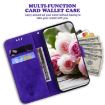 Tecno Spark 30 Pro Purple Butterfly Rose Embossed Leather Case - 5