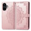 Ulefone Note 16 Pro Rose Gold Mandala Flower Leather Phone Case - 2