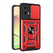 Motorola Moto G04/G24 Red Sliding Camera Cover TPU+PC Phone Case - 1