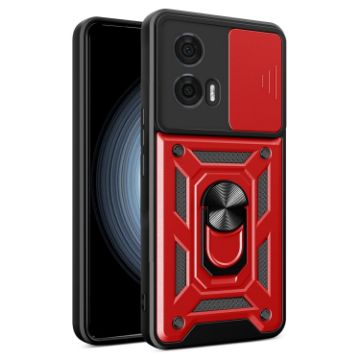 Motorola Edge 50 Fusion Red TPU+PC Case with Sliding Camera Cover - 1