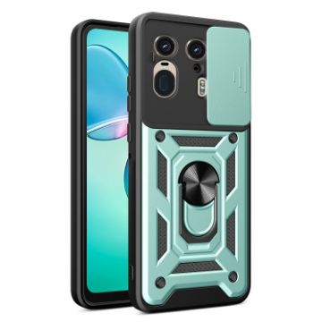 Motorola Edge 50 Ultra Case Mint Green TPU+PC Sliding Camera Cover - 1