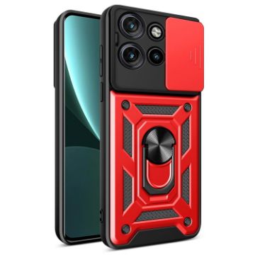Motorola Edge 50 Neo Red TPU+PC Case with Sliding Camera Cover - 1