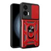 Motorola Moto G35 5G Case Red - Sliding Camera Cover TPU+PC Design - 1