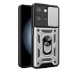 Moto G 2025 Phone Case Silver - Sliding Camera Cover TPU+PC Design - 1