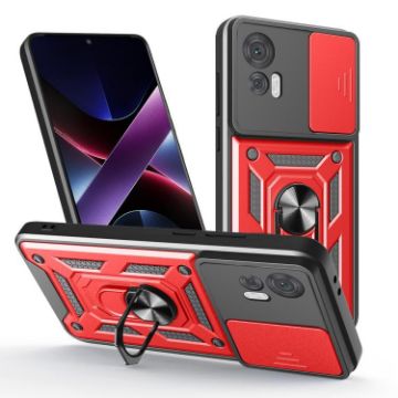 Motorola Edge 30 Neo Red TPU+PC Case with Sliding Camera Cover - 1