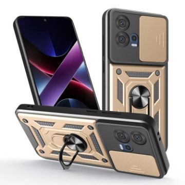Motorola Edge 30 Fusion Gold TPU+PC Case with Sliding Camera Cover - 1