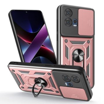Motorola Edge 30 Fusion Phone Case Rose Gold TPU+PC Sliding Cover - 1