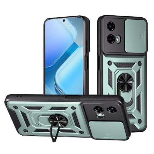 Moto G 5G 2024 Case Mint Green Sliding Camera Cover TPU+PC - 1