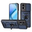 Moto G 5G 2024 Blue Case with Sliding Camera Cover TPU+PC - 1