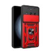 Realme 11 Pro 5G/11 Pro+ Red TPU Hybrid PC Case with Sliding Camera Cover - 1