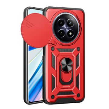 Realme 12 5G Red Phone Case with Sliding Camera Cover TPU Hybrid PC - 1