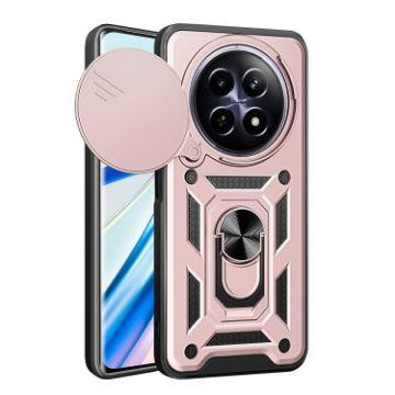 Realme 12 5G Rose Gold TPU Hybrid PC Case with Sliding Camera Cover - 1