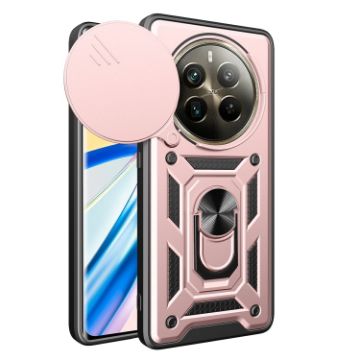 Realme 12 Pro/12 Pro+ 5G Rose Gold Sliding Camera Cover TPU Phone Case - 1
