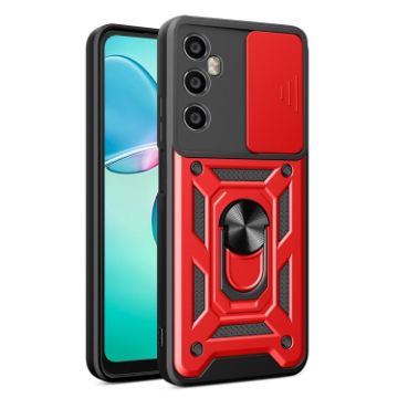Realme C65 4G Red Phone Case - Sliding Camera Cover TPU Hybrid PC - 1