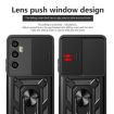 Realme C65 4G Gold Phone Case with Sliding Camera Cover TPU Hybrid PC - 4