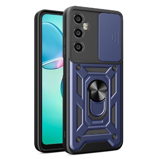 Realme C65 4G Blue TPU Hybrid PC Case with Sliding Camera Cover - 1