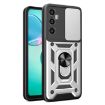 Realme C65 4G Silver Phone Case with Sliding Camera Cover TPU Hybrid PC - 1