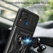 Realme C25/C15 Red Sliding Camera Cover TPU Hybrid PC Phone Case - 6
