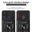 Realme C25/C15 Blue Sliding Camera Cover TPU Hybrid PC Phone Case - 4