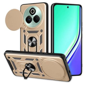 Realme P3 Pro 5G Gold Phone Case with Sliding Camera Cover Design - 1