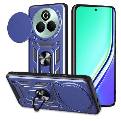 Realme P3 Pro 5G Blue TPU Hybrid PC Case with Sliding Camera Cover - 1