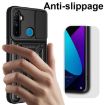 Realme 5 Red TPU Hybrid PC Case with Sliding Camera Cover - 5