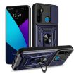 Realme 5 Blue TPU Hybrid PC Case with Sliding Camera Cover - 1